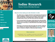 Tablet Screenshot of iodineresearch.com